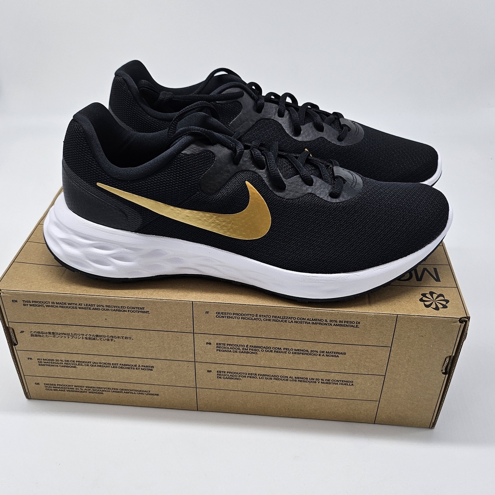 Nike Black and Gold Running Shoes
